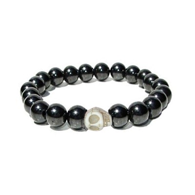 Hematite Bracelet Skull-Natural Stone Menjewell